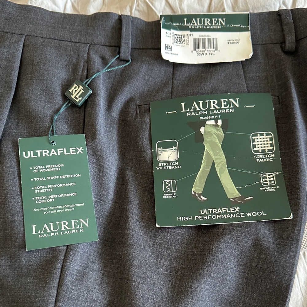 Ralph Lauren Charcoal Ultraflex Wool Trousers - Picture 5 of 7